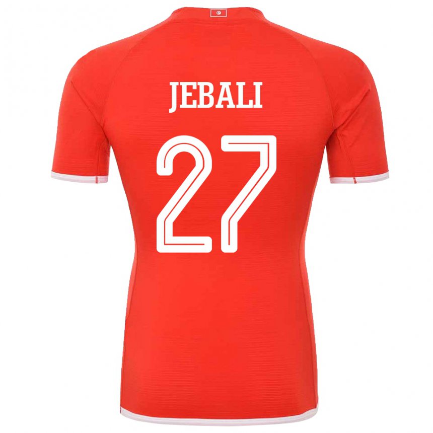 Homem Camisola Tunisiana Issam Jebali #27 Vermelho Principal 22-24 Camisa