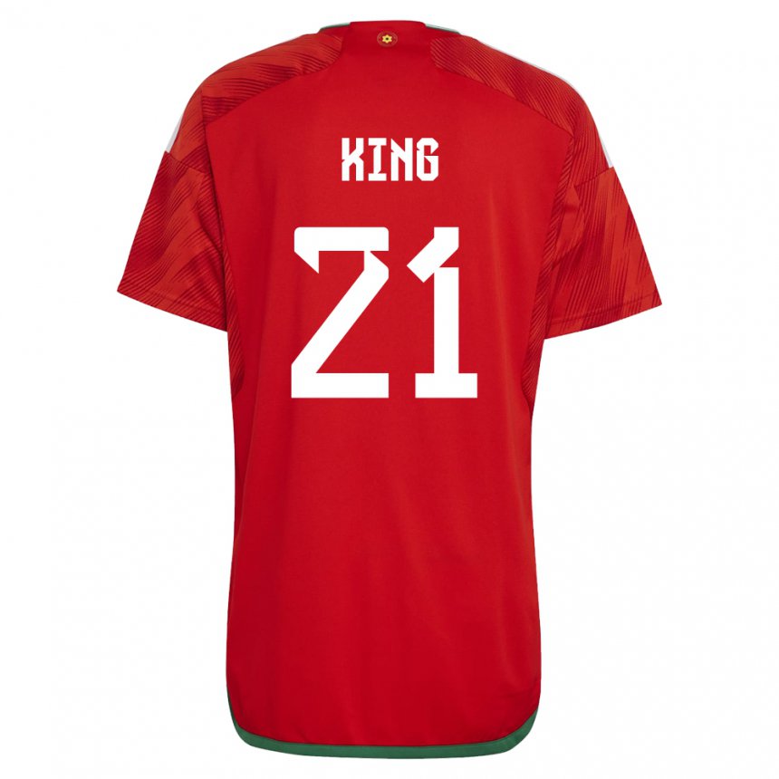 Homem Camisola Galesa Tom King #21 Vermelho Principal 22-24 Camisa