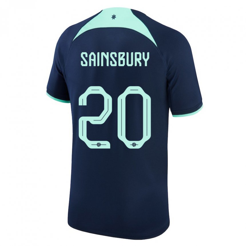 Homem Camisola Australiana Trent Sainsbury #20 Azul Escuro Alternativa 22-24 Camisa