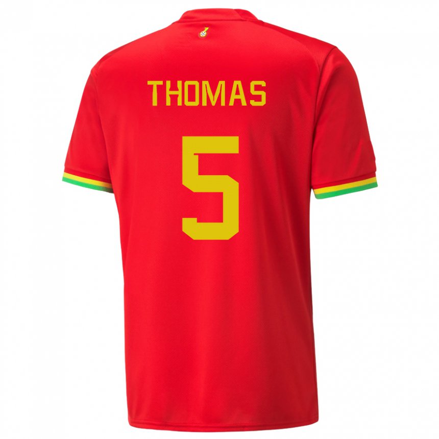 Homem Camisola Ganesa Thomas Partey #5 Vermelho Alternativa 22-24 Camisa