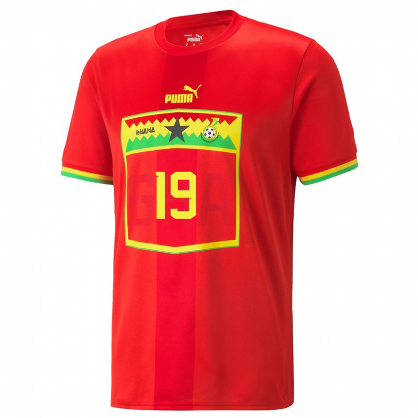 Homem Camisola Ganesa Ransford-yeboah Konigsdorffer #19 Vermelho Alternativa 22-24 Camisa