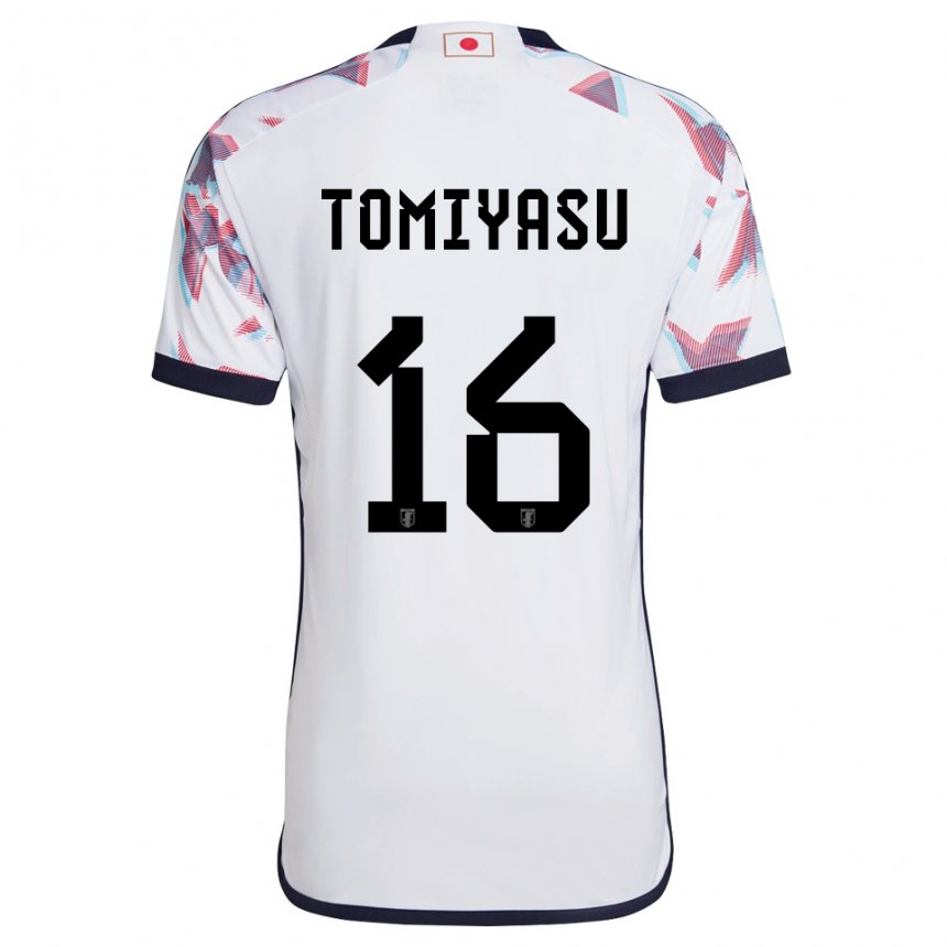 Homem Camisola Japonesa Takehiro Tomiyasu #16 Branco Alternativa 22-24 Camisa