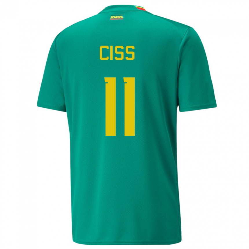 Homem Camisola Senegalesa Pathe Ciss #11 Verde Alternativa 22-24 Camisa