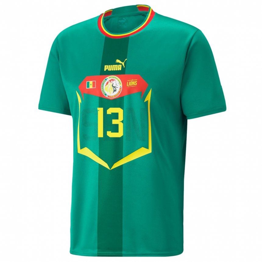 Homem Camisola Senegalesa Ismail Jakobs #13 Verde Alternativa 22-24 Camisa