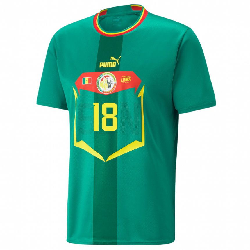 Homem Camisola Senegalesa Ismaila Sarr #18 Verde Alternativa 22-24 Camisa