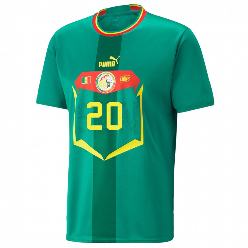 Homem Camisola Senegalesa Bamba Dieng #20 Verde Alternativa 22-24 Camisa