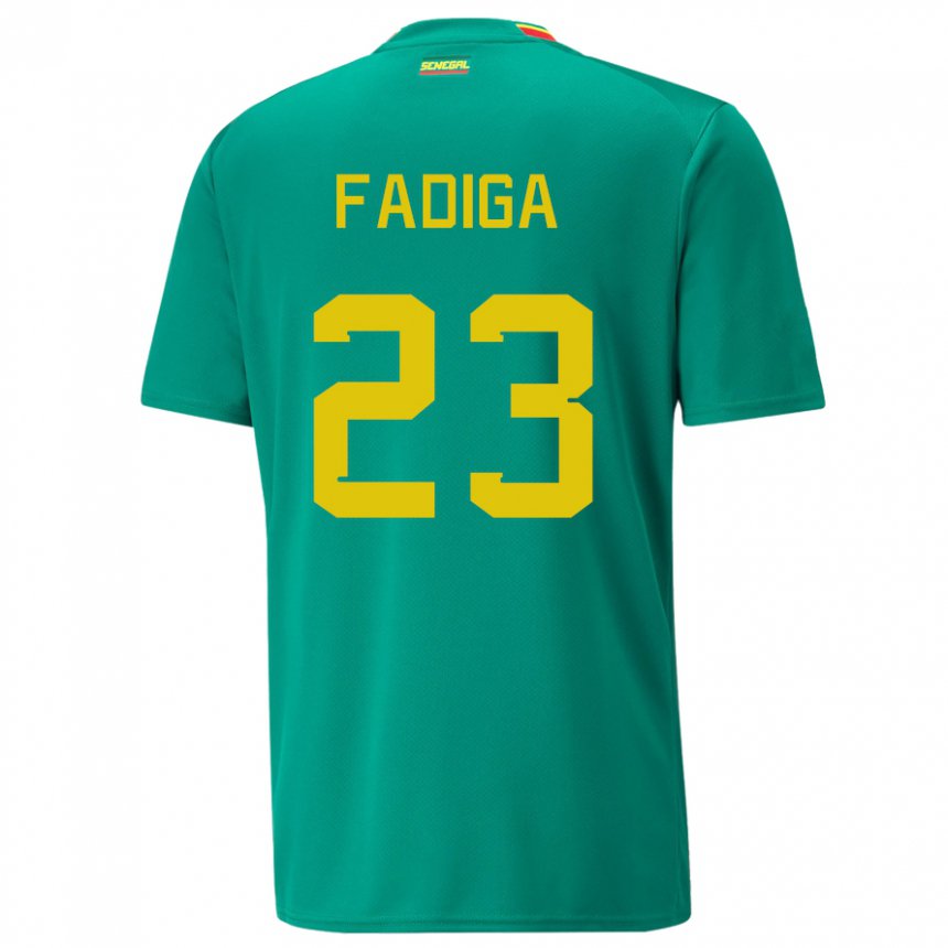 Homem Camisola Senegalesa Noah Fadiga #23 Verde Alternativa 22-24 Camisa