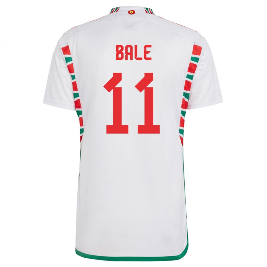 Homem Camisola Galesa Gareth Bale #11 Branco Alternativa 22-24 Camisa