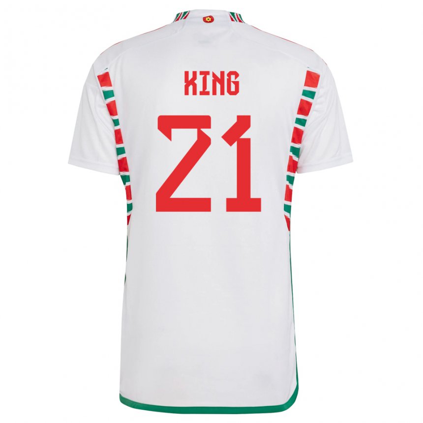 Homem Camisola Galesa Tom King #21 Branco Alternativa 22-24 Camisa