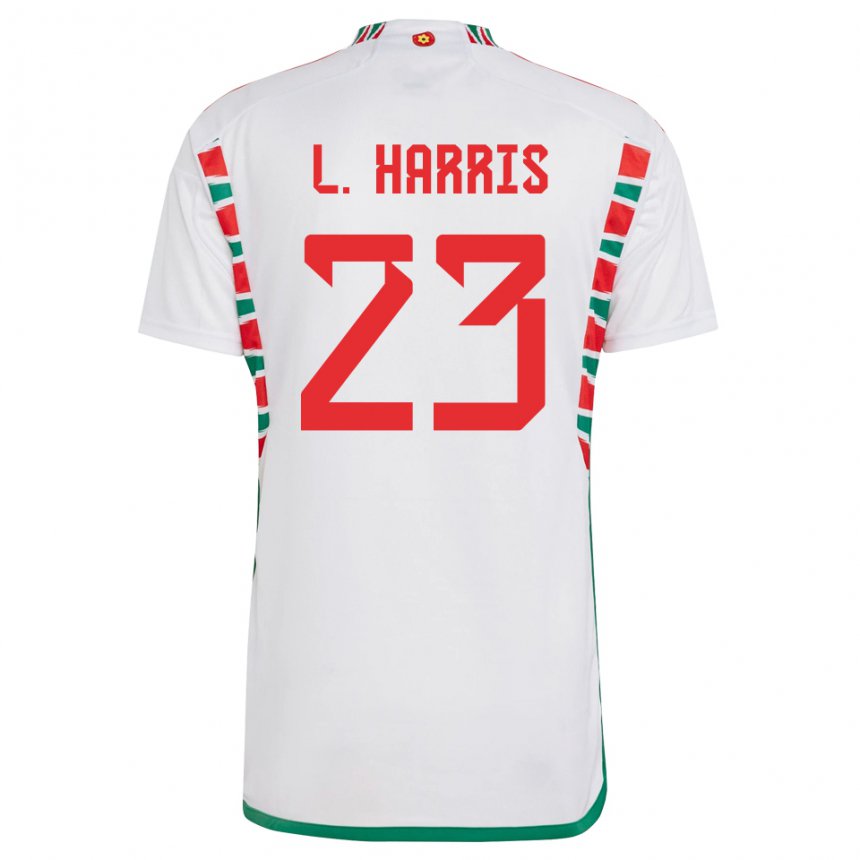 Homem Camisola Galesa Luke Harris #23 Branco Alternativa 22-24 Camisa