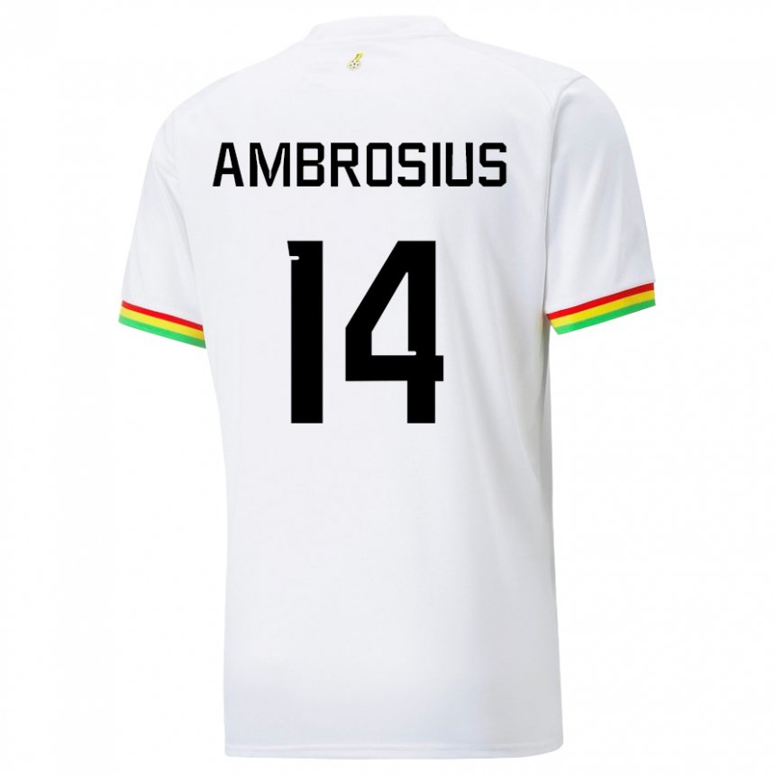 Mulher Camisola Ganesa Stephan Ambrosius #14 Branco Principal 22-24 Camisa