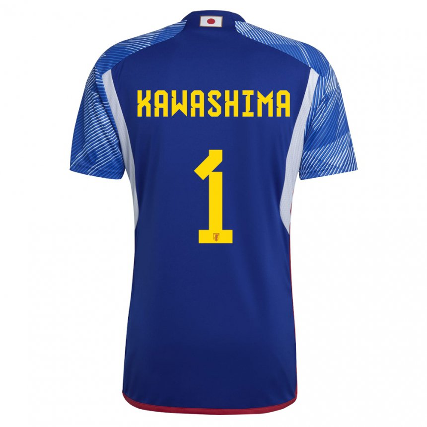 Mulher Camisola Japonesa Eiji Kawashima #1 Azul Real Principal 22-24 Camisa