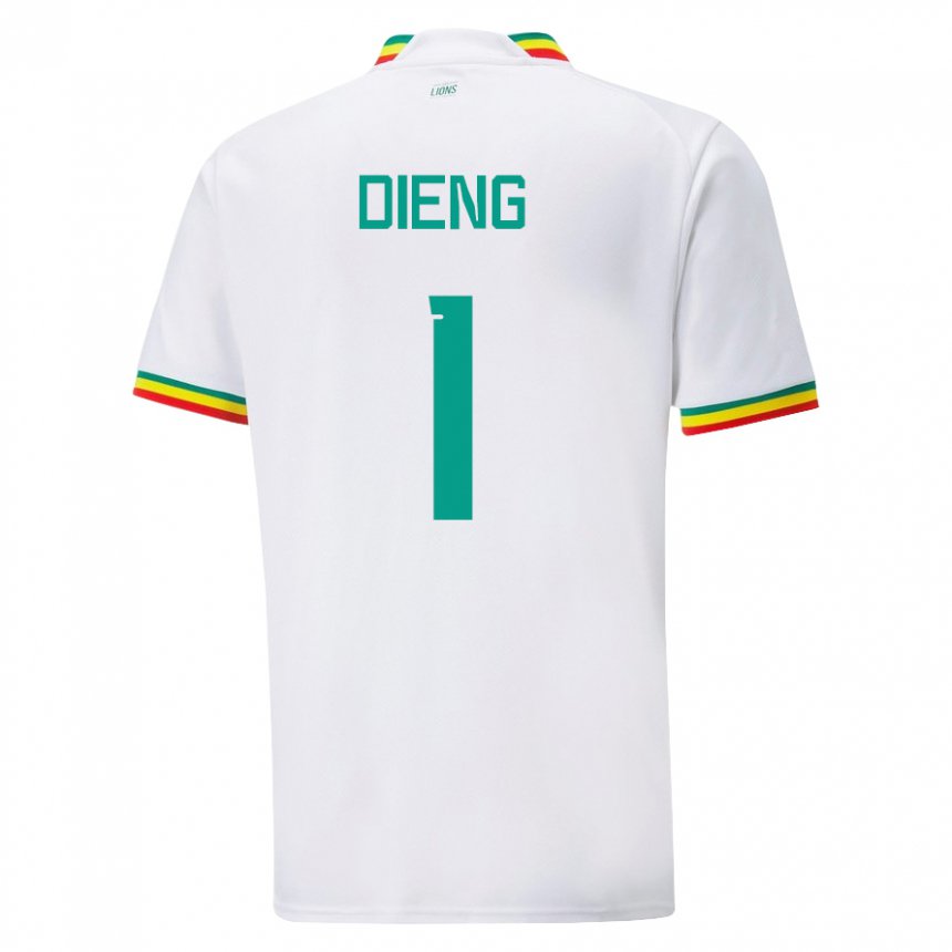 Mulher Camisola Senegalesa Timothy Dieng #1 Branco Principal 22-24 Camisa