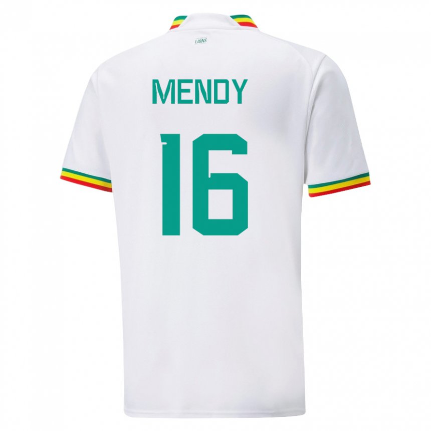 Mulher Camisola Senegalesa Edouard Mendy #16 Branco Principal 22-24 Camisa