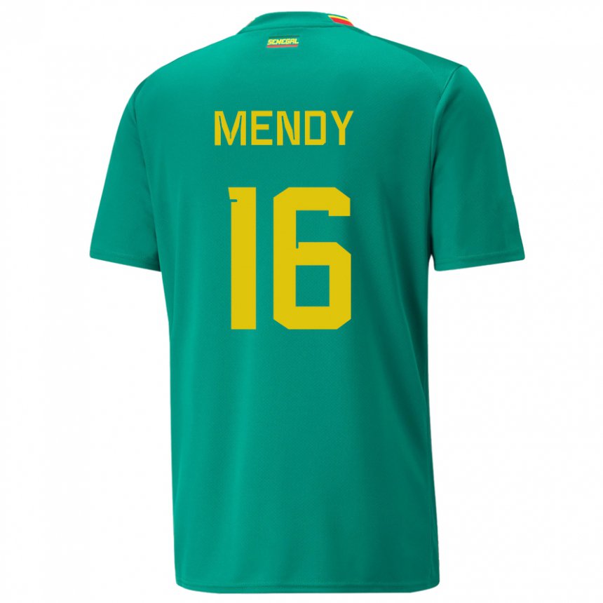 Mulher Camisola Senegalesa Edouard Mendy #16 Verde Alternativa 22-24 Camisa