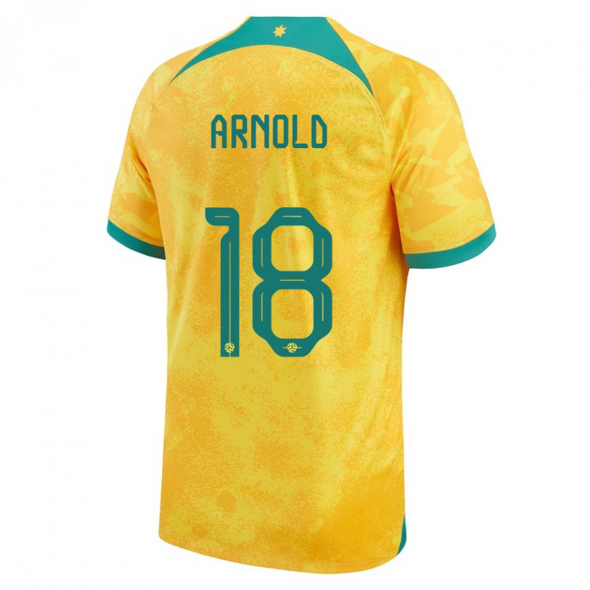 Criança Camisola Australiana Mackenzie Arnold #18 Dourado Principal 22-24 Camisa