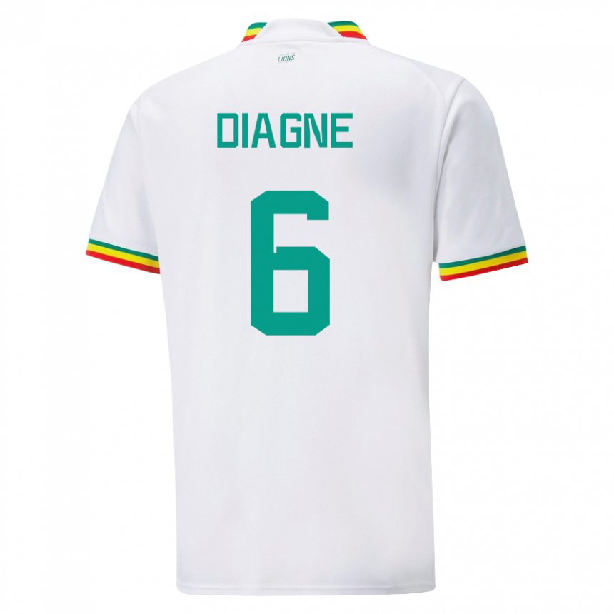 Criança Camisola Senegalesa Edmee Diagne #6 Branco Principal 22-24 Camisa