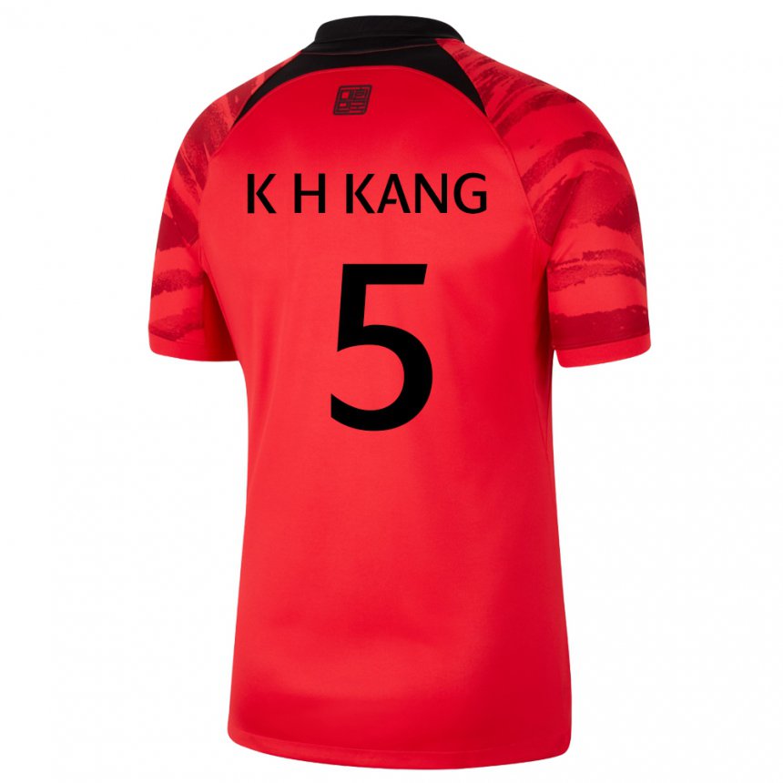 Criança Camisola Sul‑coreana Kang Kyo Hun #5 Vermelho Preto Principal 22-24 Camisa