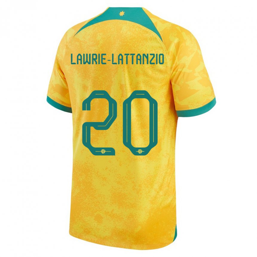 Criança Camisola Australiana Luis Lawrie Lattanzio #20 Dourado Principal 22-24 Camisa