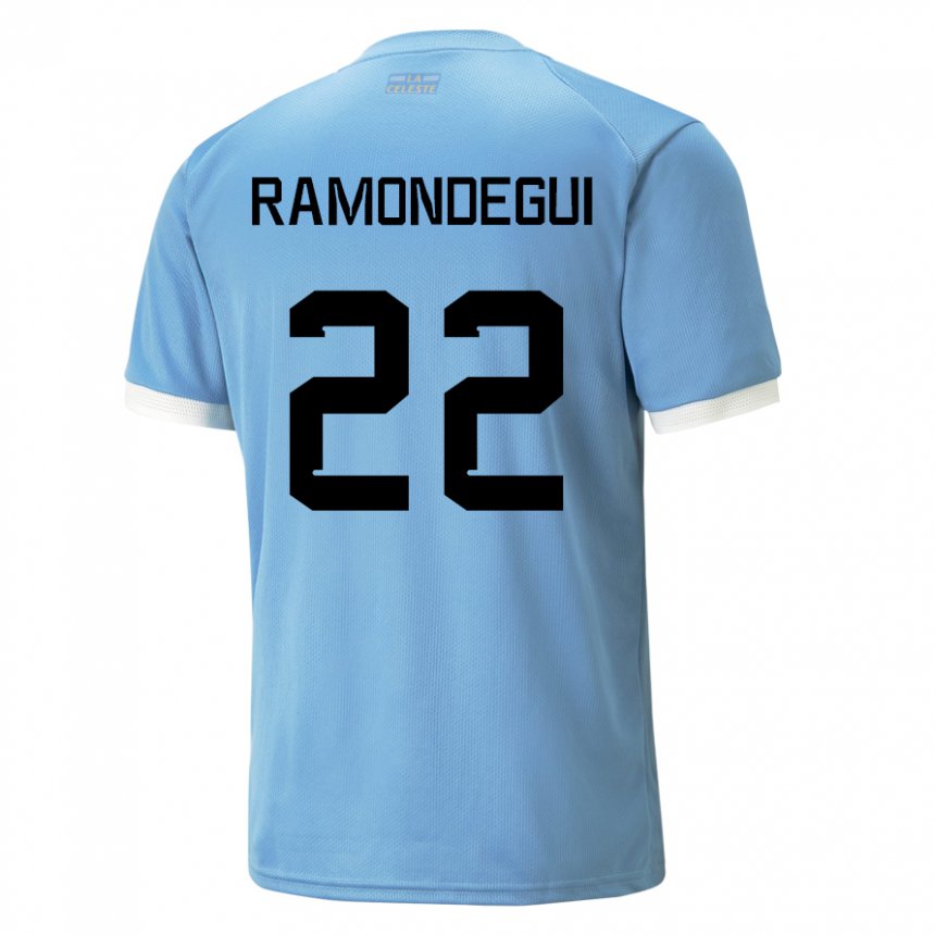 Criança Camisola Uruguaia Sofia Ramondegui #22 Azul Principal 22-24 Camisa