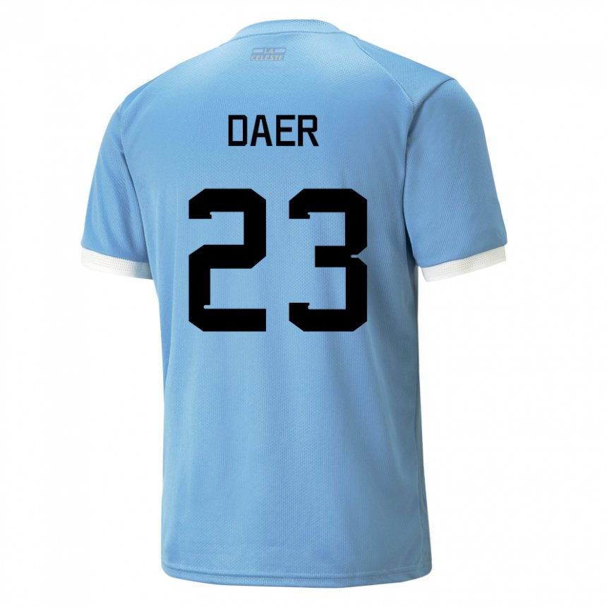 Criança Camisola Uruguaia Zulma Daer #23 Azul Principal 22-24 Camisa