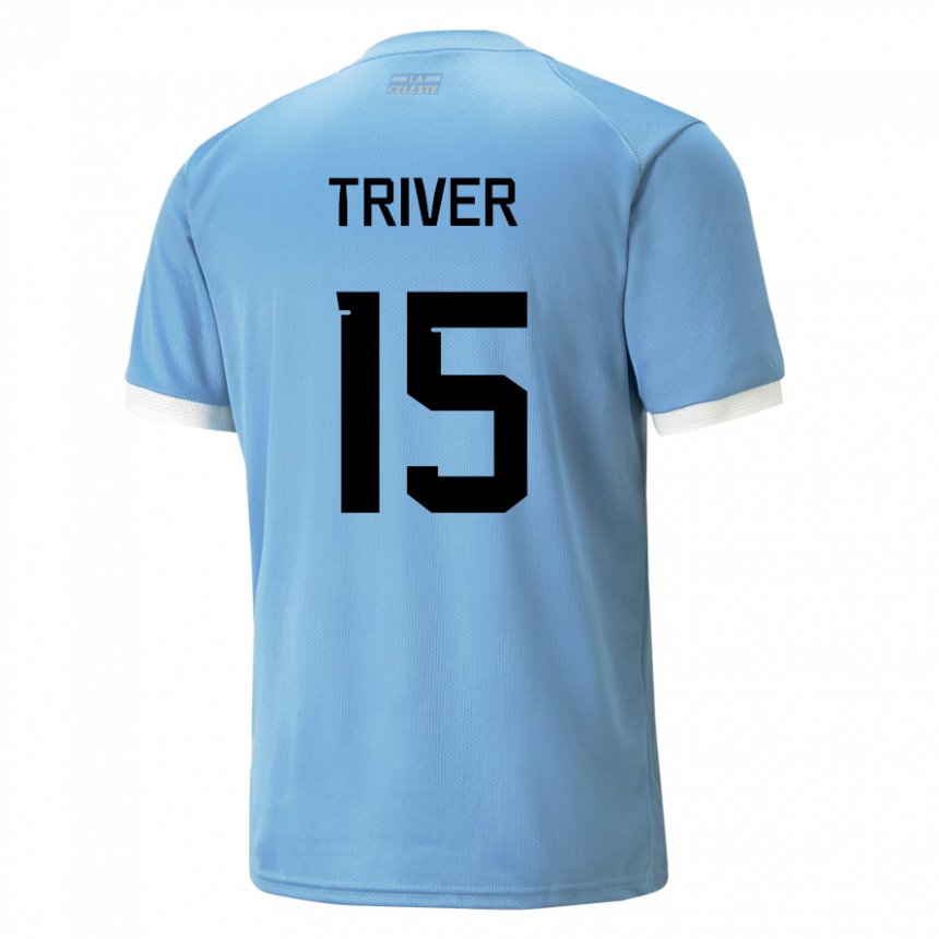 Criança Camisola Uruguaia Francisco Triver #15 Azul Principal 22-24 Camisa