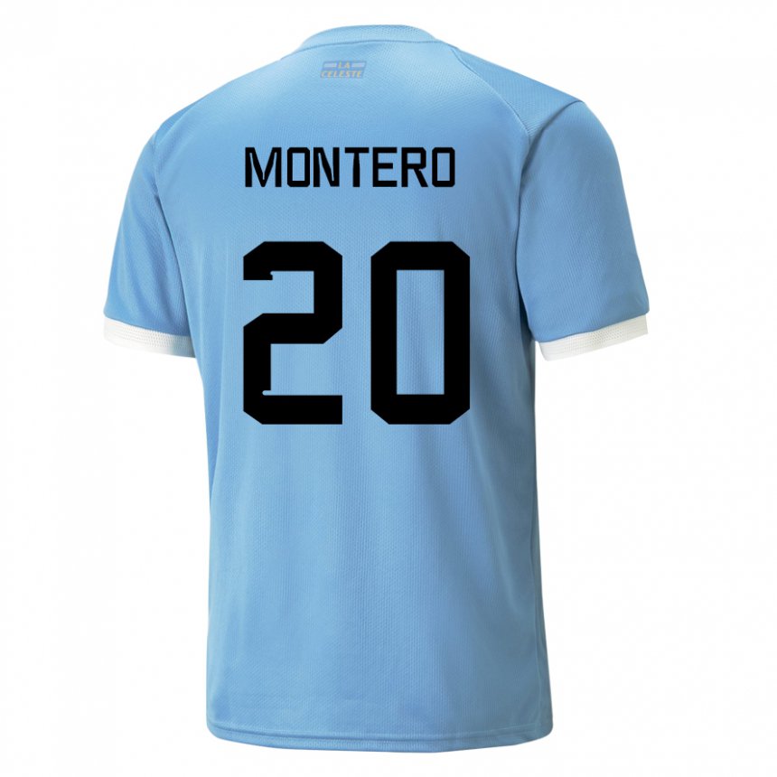 Criança Camisola Uruguaia Alfonso Montero #20 Azul Principal 22-24 Camisa