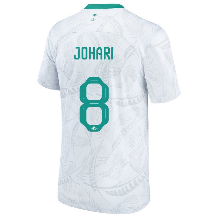 Criança Camisola Saudita Layan Johari #8 Branco Principal 22-24 Camisa