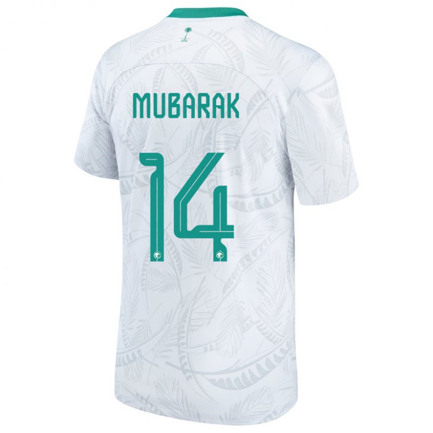 Criança Camisola Saudita Al Bandari Mubarak #14 Branco Principal 22-24 Camisa