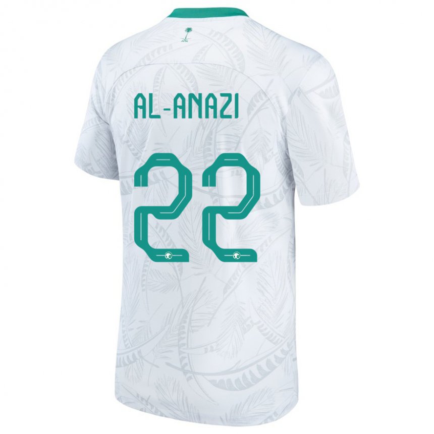 Criança Camisola Saudita Lama Al Anazi #22 Branco Principal 22-24 Camisa