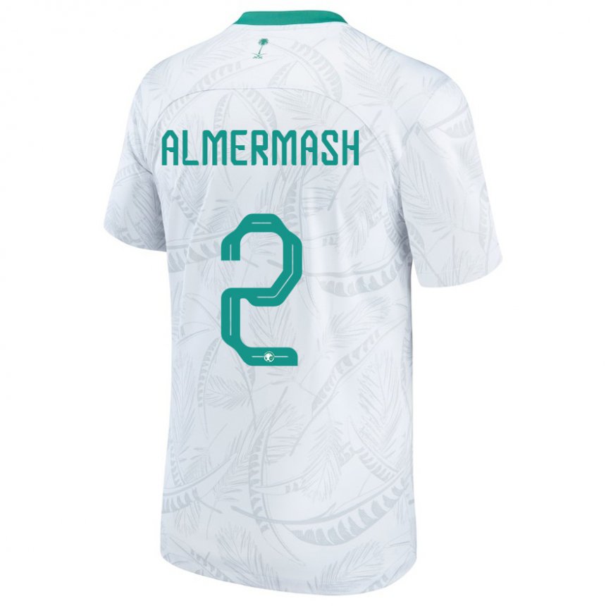 Criança Camisola Saudita Oama Almermash #2 Branco Principal 22-24 Camisa