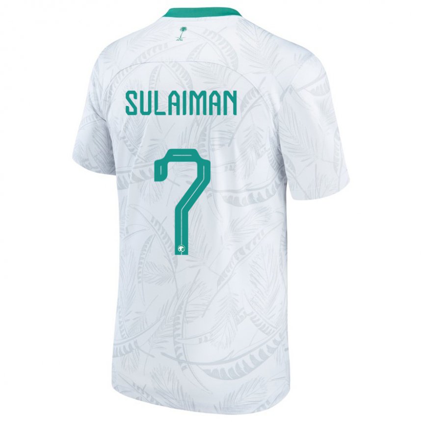 Criança Camisola Saudita Mohammed Sulaiman #7 Branco Principal 22-24 Camisa