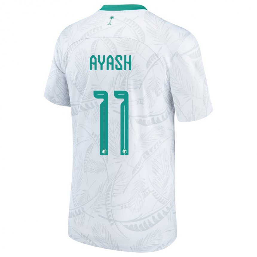 Criança Camisola Saudita Ziyad Ayash #11 Branco Principal 22-24 Camisa