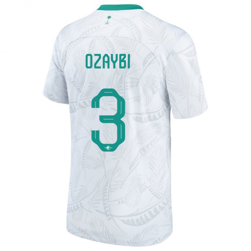 Criança Camisola Saudita Raed Ozaybi #3 Branco Principal 22-24 Camisa