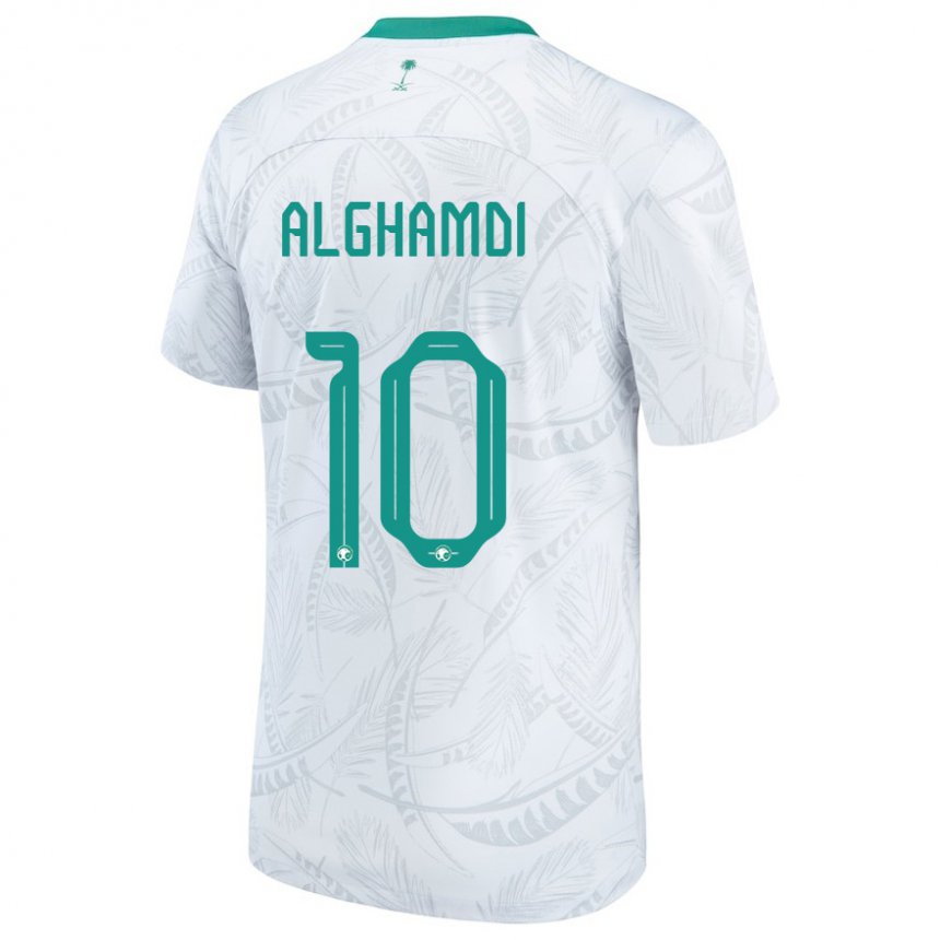 Criança Camisola Saudita Ahmad Alghamdi #10 Branco Principal 22-24 Camisa