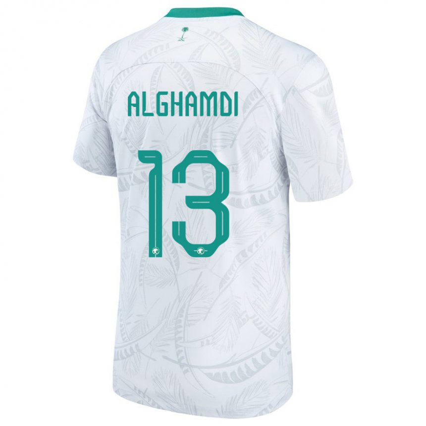 Criança Camisola Saudita Hazzaa Alghamdi #13 Branco Principal 22-24 Camisa