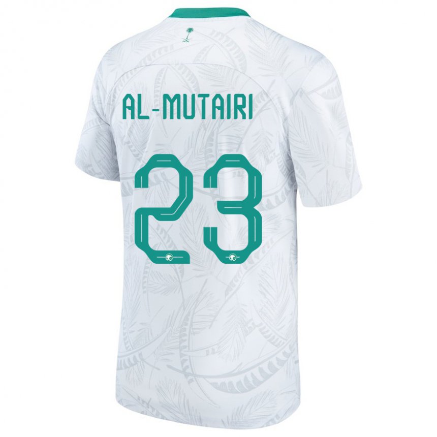 Criança Camisola Saudita Turki Al Mutairi #23 Branco Principal 22-24 Camisa