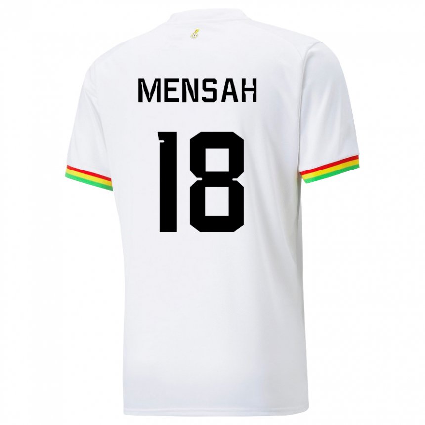 Criança Camisola Ganesa Isaac Mensah #18 Branco Principal 22-24 Camisa