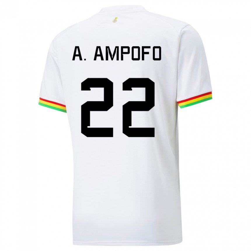 Criança Camisola Ganesa Eugene Amankwah Ampofo #22 Branco Principal 22-24 Camisa