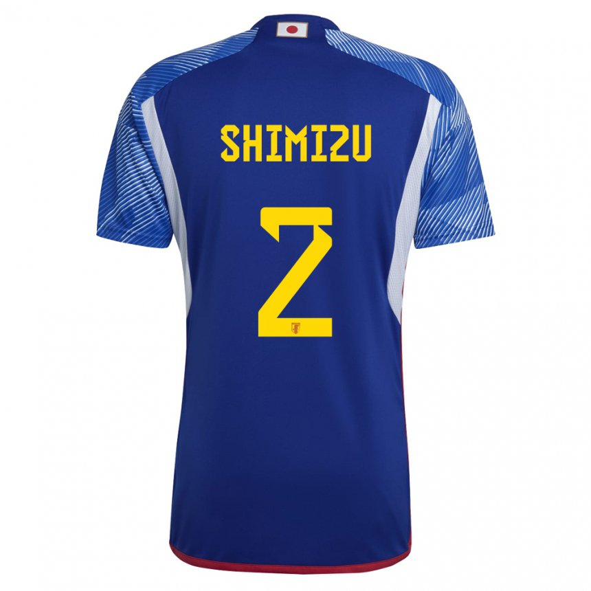 Criança Camisola Japonesa Risa Shimizu #2 Azul Real Principal 22-24 Camisa