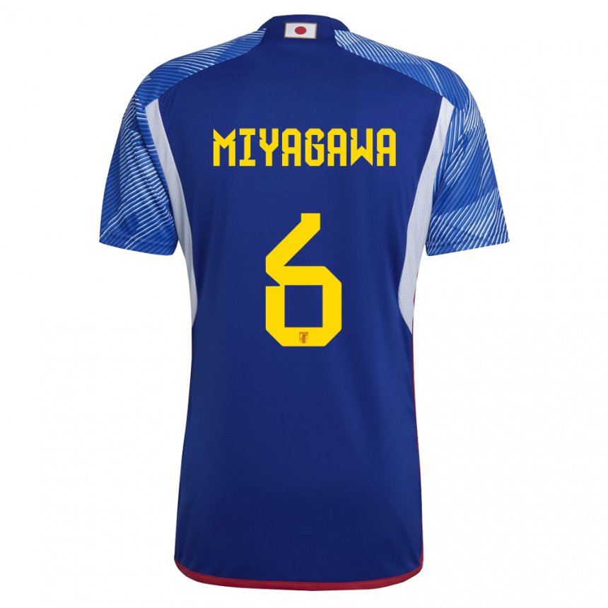 Criança Camisola Japonesa Asato Miyagawa #6 Azul Real Principal 22-24 Camisa