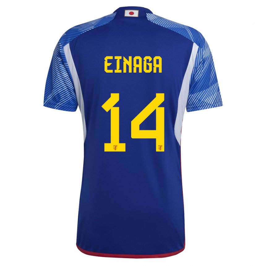 Criança Camisola Japonesa Takatora Einaga #14 Azul Real Principal 22-24 Camisa