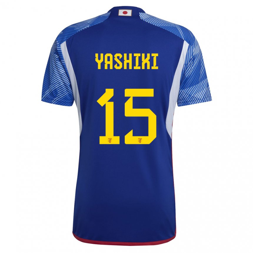 Criança Camisola Japonesa Yusei Yashiki #15 Azul Real Principal 22-24 Camisa