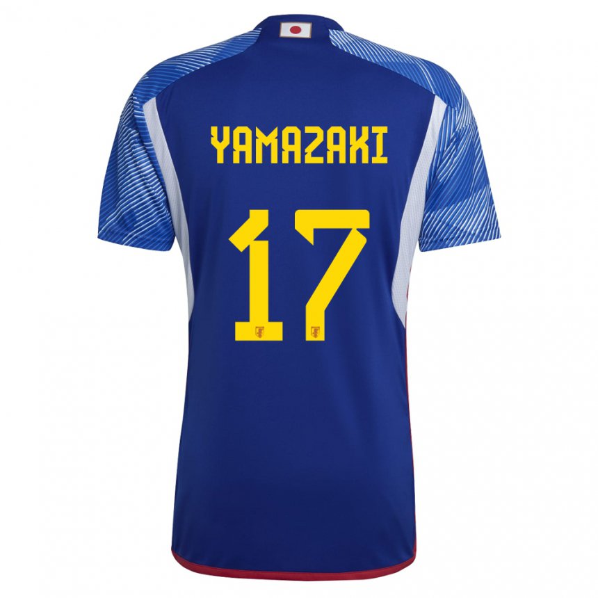 Criança Camisola Japonesa Taishin Yamazaki #17 Azul Real Principal 22-24 Camisa