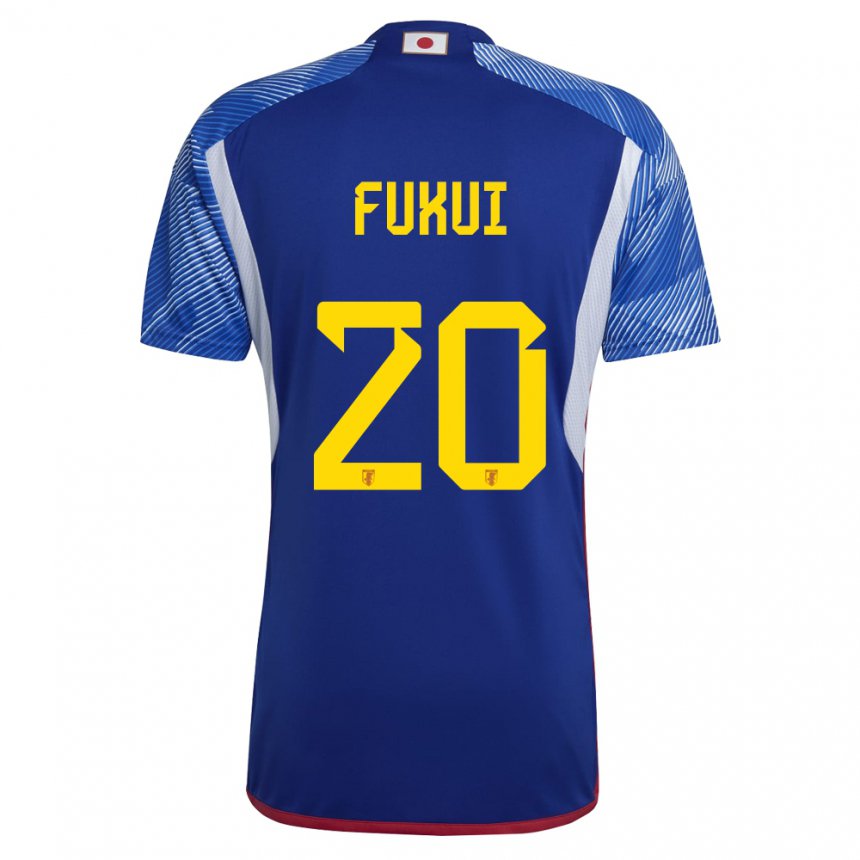 Criança Camisola Japonesa Taichi Fukui #20 Azul Real Principal 22-24 Camisa