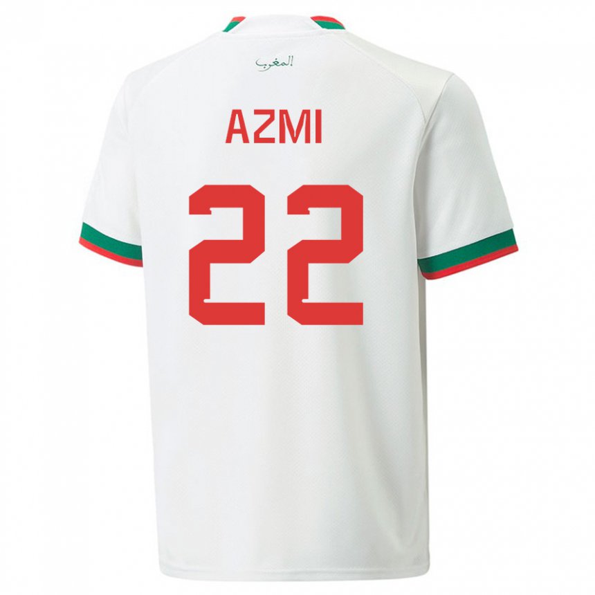 Criança Camisola Marroquina Ahmed Azmi #22 Branco Alternativa 22-24 Camisa