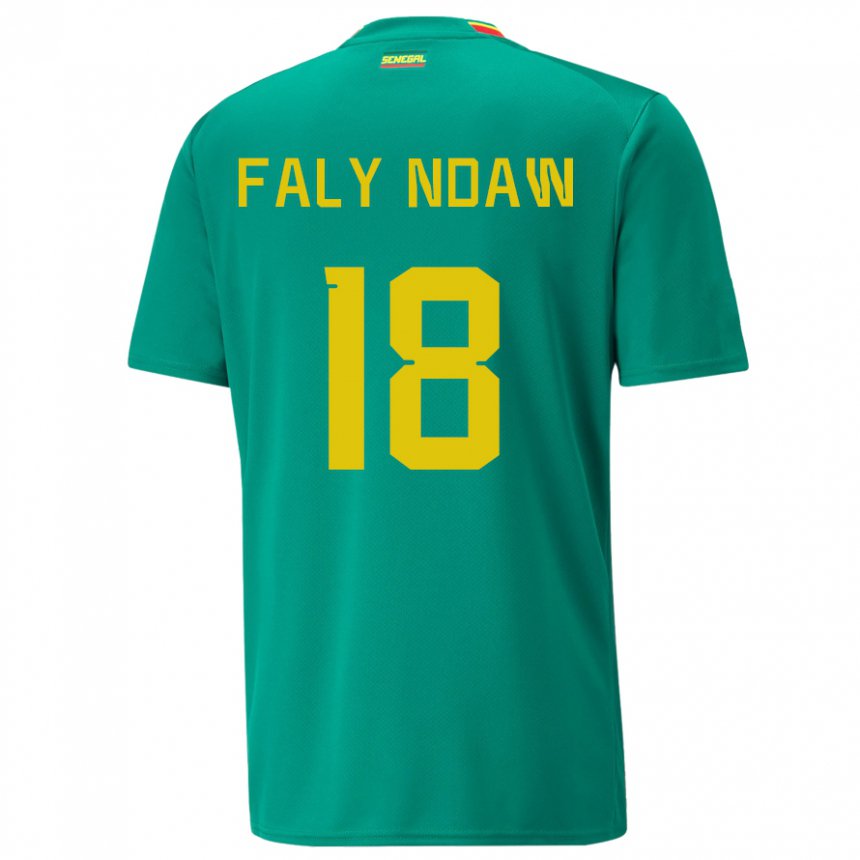 Criança Camisola Senegalesa Faly Ndaw #18 Verde Alternativa 22-24 Camisa