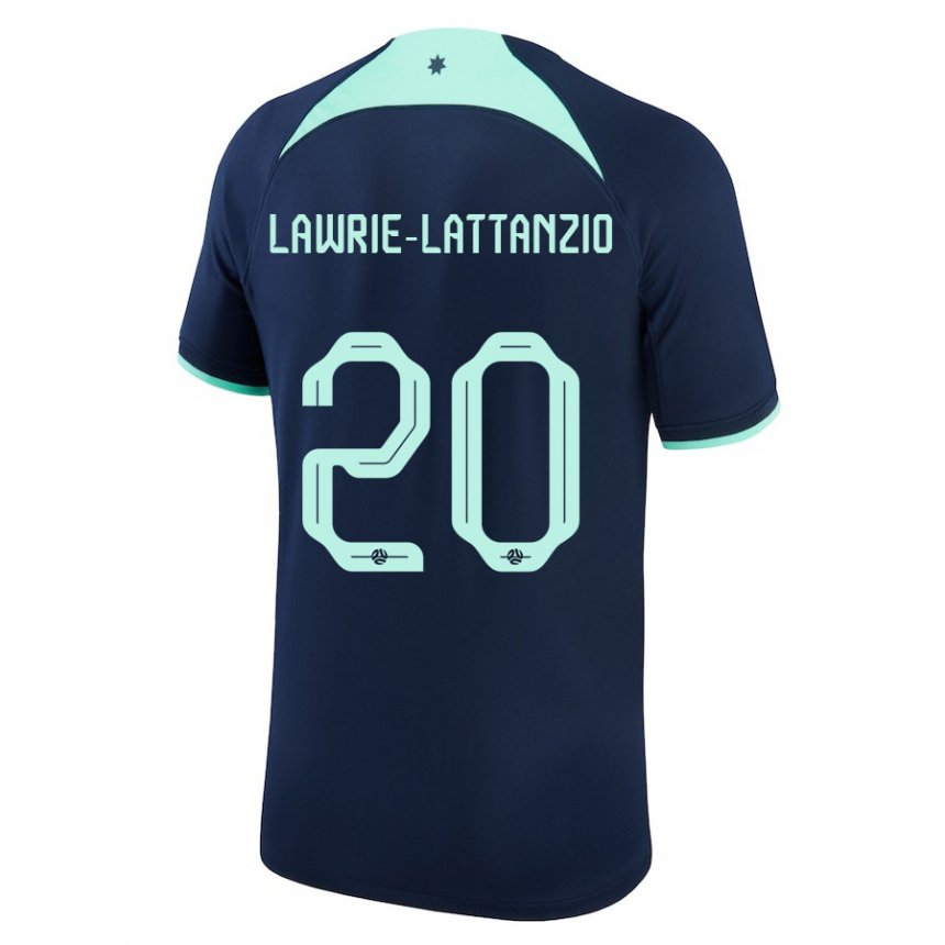 Criança Camisola Australiana Luis Lawrie Lattanzio #20 Azul Escuro Alternativa 22-24 Camisa