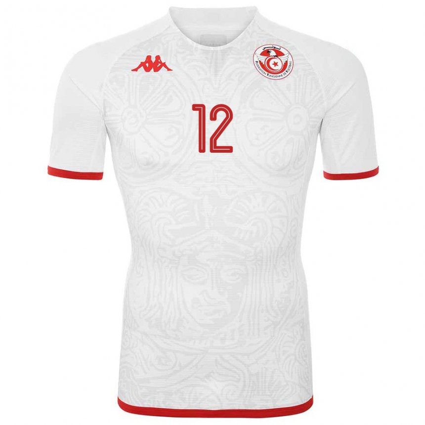 Criança Camisola Tunisiana Ibtissem Ben Mohamed #12 Branco Alternativa 22-24 Camisa