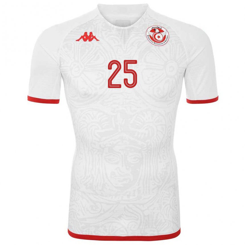 Criança Camisola Tunisiana Heni Ben Salah #25 Branco Alternativa 22-24 Camisa